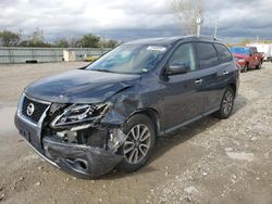 Salvage cars for sale at Kansas City, KS auction: 2013 Nissan Pathfinder S