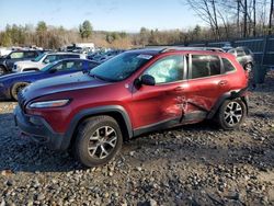 Salvage cars for sale at Candia, NH auction: 2015 Jeep Cherokee Trailhawk