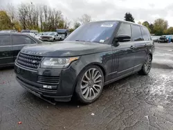 Land Rover salvage cars for sale: 2016 Land Rover Range Rover Supercharged