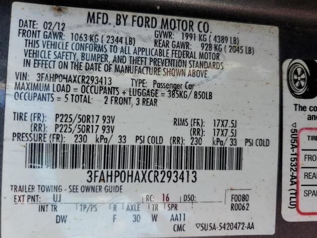 2012 Ford Fusion SE