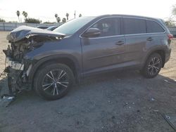 Salvage cars for sale from Copart Mercedes, TX: 2018 Toyota Highlander LE