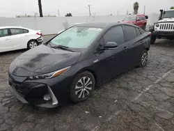 Salvage cars for sale at Van Nuys, CA auction: 2020 Toyota Prius Prime LE