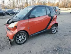 Smart Fortwo salvage cars for sale: 2008 Smart Fortwo Pure