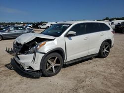 Toyota Highlander salvage cars for sale: 2016 Toyota Highlander LE