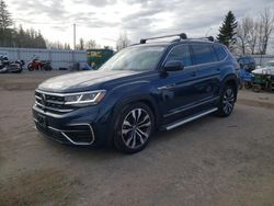 Salvage cars for sale at Bowmanville, ON auction: 2021 Volkswagen Atlas SEL Premium R-Line