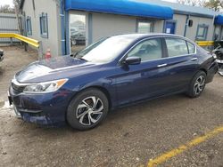 Salvage cars for sale at Wichita, KS auction: 2016 Honda Accord LX