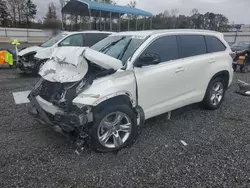 Salvage cars for sale from Copart Spartanburg, SC: 2014 Toyota Highlander Limited