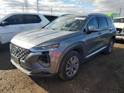 Salvage cars for sale at Elgin, IL auction: 2019 Hyundai Santa FE Limited