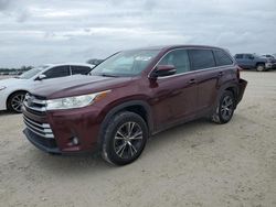 Toyota Highlander salvage cars for sale: 2019 Toyota Highlander LE