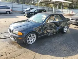 Salvage cars for sale at Austell, GA auction: 2001 BMW 325 CI