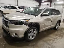 Salvage cars for sale at Avon, MN auction: 2015 Toyota Highlander Limited