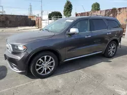 Salvage cars for sale from Copart Wilmington, CA: 2016 Dodge Durango Citadel