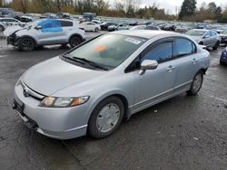 Salvage cars for sale at Portland, OR auction: 2008 Honda Civic Hybrid