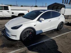 Salvage cars for sale at Van Nuys, CA auction: 2022 Tesla Model Y