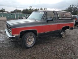 Salvage cars for sale at Riverview, FL auction: 1990 Chevrolet Blazer V10