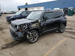 Salvage cars for sale from Copart Woodhaven, MI: 2017 Jeep Renegade Latitude