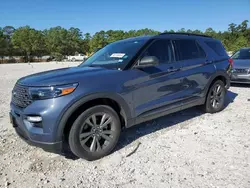 Salvage cars for sale at Houston, TX auction: 2021 Ford Explorer XLT