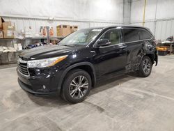 Toyota Highlander salvage cars for sale: 2016 Toyota Highlander XLE