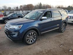 Salvage cars for sale at Chalfont, PA auction: 2016 Ford Explorer Platinum