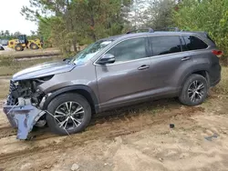 Salvage cars for sale at Gaston, SC auction: 2017 Toyota Highlander LE