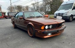 BMW 6 Series salvage cars for sale: 1988 BMW 635 CSI Automatic