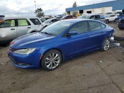 Salvage cars for sale at Woodhaven, MI auction: 2015 Chrysler 200 S