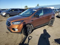 Salvage cars for sale from Copart Woodhaven, MI: 2017 Ford Escape SE