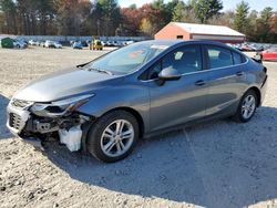 Salvage cars for sale at Mendon, MA auction: 2018 Chevrolet Cruze LT