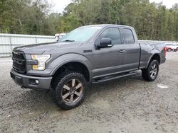 Salvage cars for sale at Savannah, GA auction: 2015 Ford F150 Super Cab