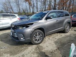 Salvage cars for sale at Candia, NH auction: 2018 Toyota Highlander SE