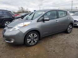 Salvage cars for sale at Chicago Heights, IL auction: 2016 Nissan Leaf SV