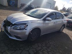 Salvage cars for sale at Woodburn, OR auction: 2016 Nissan Sentra S