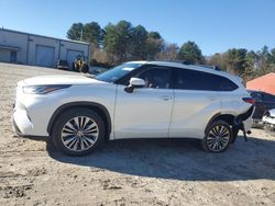 Salvage cars for sale at Mendon, MA auction: 2021 Toyota Highlander Platinum