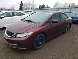 Salvage cars for sale at Bowmanville, ON auction: 2015 Honda Civic LX