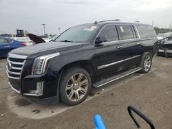 Salvage cars for sale at Indianapolis, IN auction: 2015 Cadillac Escalade ESV Premium