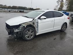 Salvage cars for sale at Dunn, NC auction: 2018 Hyundai Elantra SEL