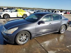 Salvage cars for sale at Grand Prairie, TX auction: 2008 Infiniti G35