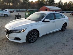 Salvage cars for sale at Mendon, MA auction: 2022 Honda Accord EXL