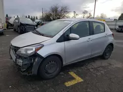 Salvage cars for sale at Woodburn, OR auction: 2016 Toyota Yaris L