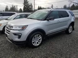 Salvage cars for sale at Graham, WA auction: 2018 Ford Explorer XLT