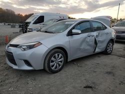 Salvage cars for sale at Windsor, NJ auction: 2016 Toyota Corolla L