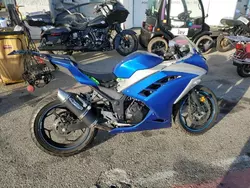 Salvage cars for sale from Copart Rancho Cucamonga, CA: 2013 Kawasaki EX300 B