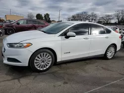 Salvage cars for sale at Moraine, OH auction: 2015 Ford Fusion S Hybrid