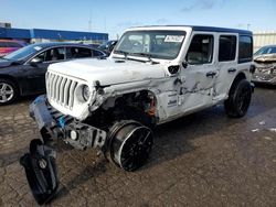 Salvage cars for sale at Woodhaven, MI auction: 2023 Jeep Wrangler Sahara 4XE