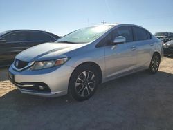 Salvage cars for sale at Andrews, TX auction: 2013 Honda Civic EXL