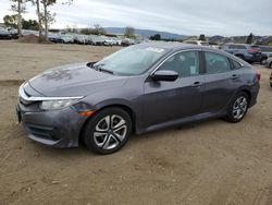 Salvage cars for sale at San Martin, CA auction: 2016 Honda Civic LX