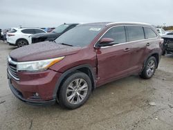 Salvage cars for sale at Indianapolis, IN auction: 2015 Toyota Highlander XLE