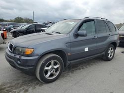 Salvage cars for sale from Copart Orlando, FL: 2002 BMW X5 3.0I