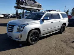 Salvage cars for sale at Denver, CO auction: 2020 Cadillac Escalade ESV Luxury