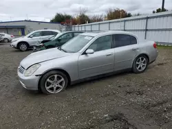 Salvage cars for sale at Sacramento, CA auction: 2004 Infiniti G35